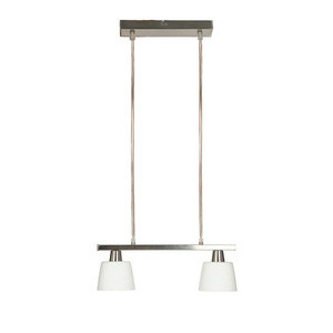 Czarna lampa wisząca regulowana do salonu Hybryda 2-płomienna