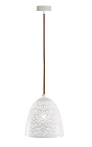 Biała lampa wisząca sufitowa regulowana do salonu BENE metal