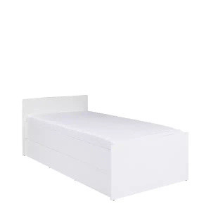 Nowoczesne białe łóżko do pokoju młodzieżowego 90x200 cm COSTA