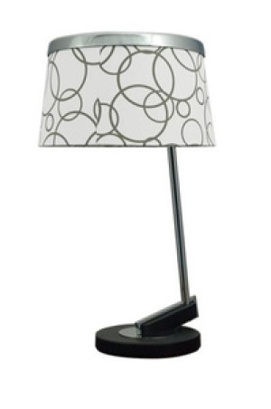 Biała lampka stołowa do salonu IMPRESJA 1xE27 60W