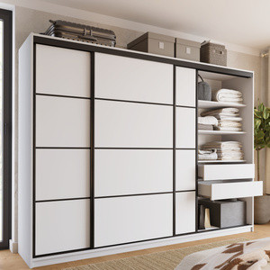 WYPRZEDAŻ Duża biała szafa przesuwna 280 cm LOFT