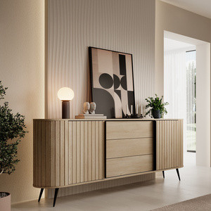 Komoda z szufladami 196 cm do salonu na nóżkach LOVEL dwudrzwiowa