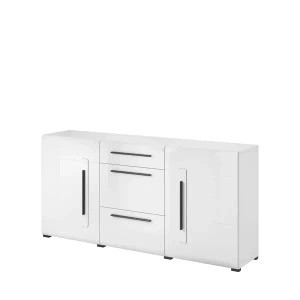 Komoda do salonu biały połysk TELOS