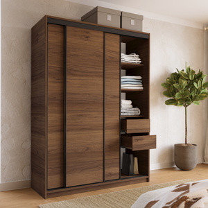 Szafa przesuwna 150 cm do sypialni LOFT orzech