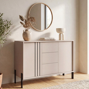 Komoda 120 cm z szufladami do salonu dwudrzwiowa NUVIO kaszmir