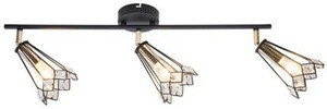 Czarna lampa sufitowa spot 3-punktowa do salonu COLLY