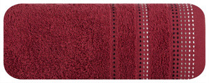 Ręcznik frotte 30x50 cm POLIA bordowy bawełniany miękki w dotyku