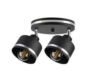 Czarna lampa sufitowa Wama 2xE27