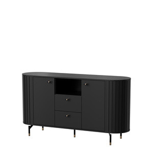Nowoczesna czarna komoda z szufladami 150 cm ZELDA