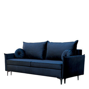 Granatowa nowoczesna sofa rozkładana do salonu LIVO