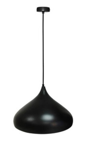 Czarna lampa wisząca sufitowa do salonu 42 cm VIBORG metal