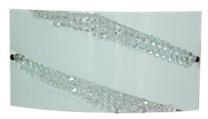 Szary plafon sufitowy LED zintegrowany do salonu MISTERY glamour