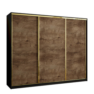WYPRZEDAŻ Szafa przesuwna 250 cm z półkami w stylu glamour GOLD NEW