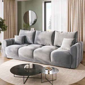 Szara sofa rozkładana do salonu NUBES