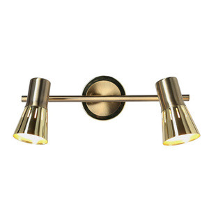 Brązowa lampa ścienna listwa 2xE14 do salonu ARENA metal