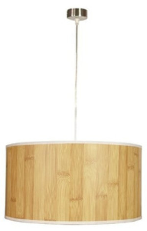 Brązowa lampa wisząca sufitowa 1-punktowa do salonu TIMBER sosna