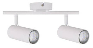 Biała lampa sufitowa spot 2xGU10 do salonu COLLY metal