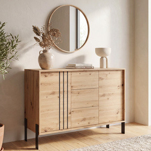 Komoda 120 cm z szufladami do salonu dwudrzwiowa NUVIO dąb artisan