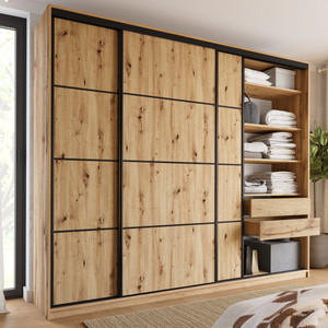 WYPRZEDAŻ Pojemna szafa przesuwna 250 cm LOFT MAX dąb artisan