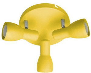 Musztardowa lampa sufitowa plafon 3xE14 do salonu PICARDO metal