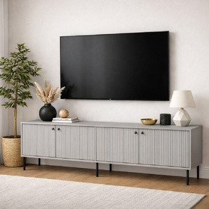 Szafka RTV 207 cm do salonu szeroka IRYS szara