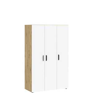 Szafa 110 cm do sypialni trzydrzwiowa z drążkiem BOSCO dąb artisan