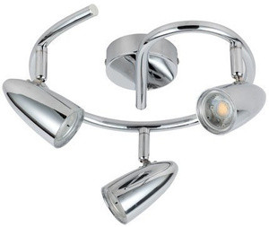 Srebrna lampa sufitowa wisząca LED 3x4W do salonu LIBERTY metal