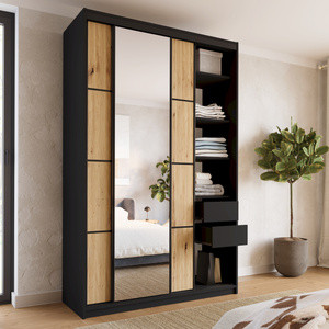 Szafa przesuwna z lustrem 150 cm LOFT MAX dąb artisan