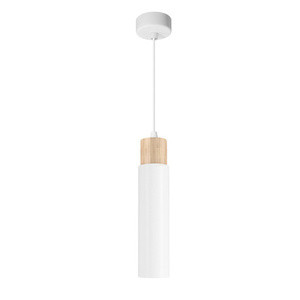 Biała lampa wisząca do salonu i jadalni CLARO metalowa