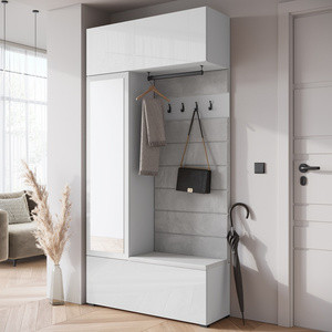 Garderoba 115 cm do przedpokoju z lustrem TESSARO biały