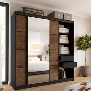 WYPRZEDAŻ Szafa przesuwna dąb lefkas 200 cm LOFT