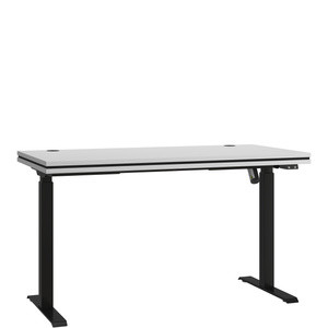 Regulowane elektrycznie biurko białe MULL 138x67 cm metalowe nogi