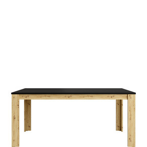 Stół do jadalni RUSTICA 180 cm dąb artisan z czarnym blatem