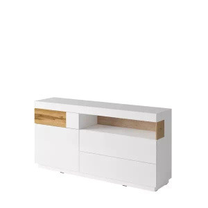 Komoda do salonu 169 cm KOBE biały połysk