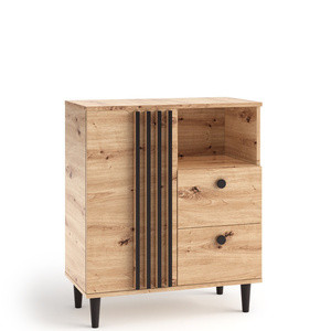 Komoda 80 cm z szufladami do salonu LERON dąb artisan