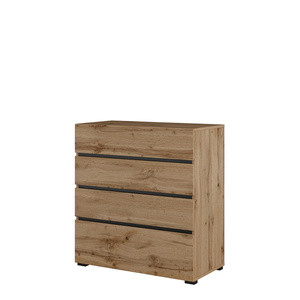 Nowoczesna komoda z szufladami 80 cm CROSS dąb wotan