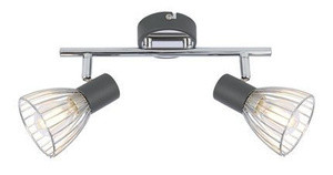 Czarna lampa ścienna nad lustro 2xE14 do łazienki MODO metal