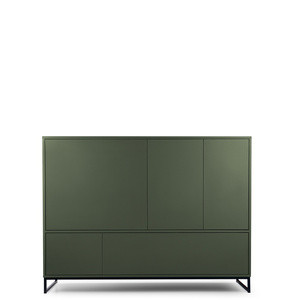 Pojemna elegancka komoda 160 cm do salonu zielona GENEWA
