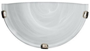 Biały plafon sufitowy 30 cm do salonu DUNA metal szkło