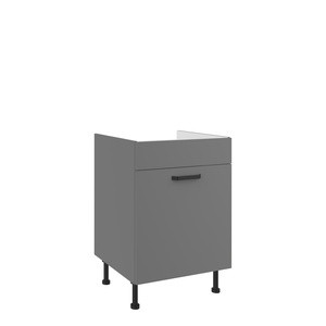 Szafka pod zlewozmywak 60 cm z szufladą na kosze NEPO antracyt