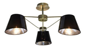 Czarna lampa sufitowa 3-punktowa do salonu CORTEZ metal