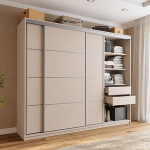 WYPRZEDAŻ Duża nowoczesna szafa przesuwna 250 cm TOP beż