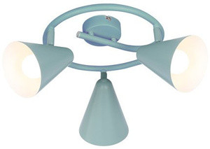 Szara lampa sufitowa spirala 3xE14 do salonu AMOR metal