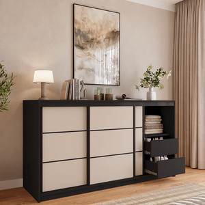 Trzydrzwiowa komoda przesuwna z szufladami 180 cm LOFT