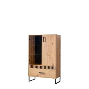 Witryna w stylu nowoczesnym LIVORNO dąb artisan