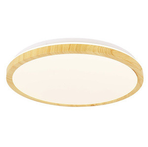 Biały plafon sufitowy LED 36W 4000K do salonu GANDAVA drewno
