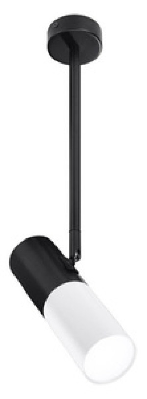 Biała lampa wisząca tuba regulowana do salonu TUBA metal