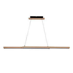 Czarna drewniana lampa wisząca LED 20W 4000K SENTO do salonu