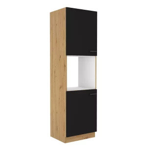 Wysoka szafka kuchenna pod zabudowę piekarnika 60 cm artisan czarny MILANO