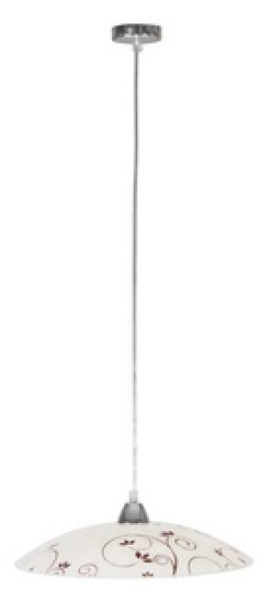 Biała lampa wisząca sufitowa do salonu i jadalni YOUNG metal szklana